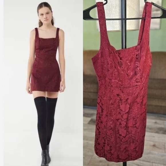Sz 2 Urban Outfitters maroon dress - Picture 1 of 4